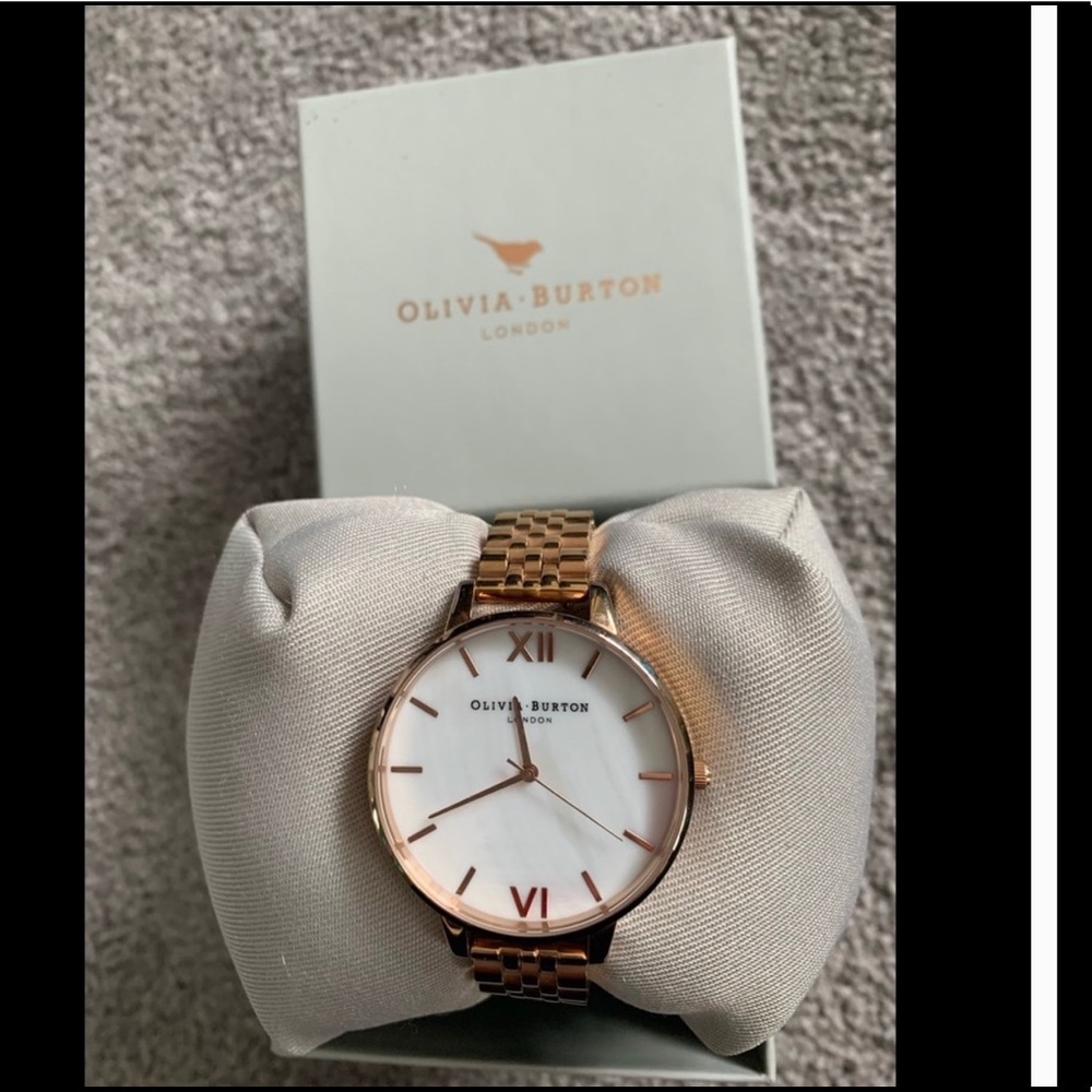 Olivia Burton Gold and Marble Watch